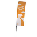 10' Streamline Rectangle Sail Sign Kit Single-Sided w/Spike Base